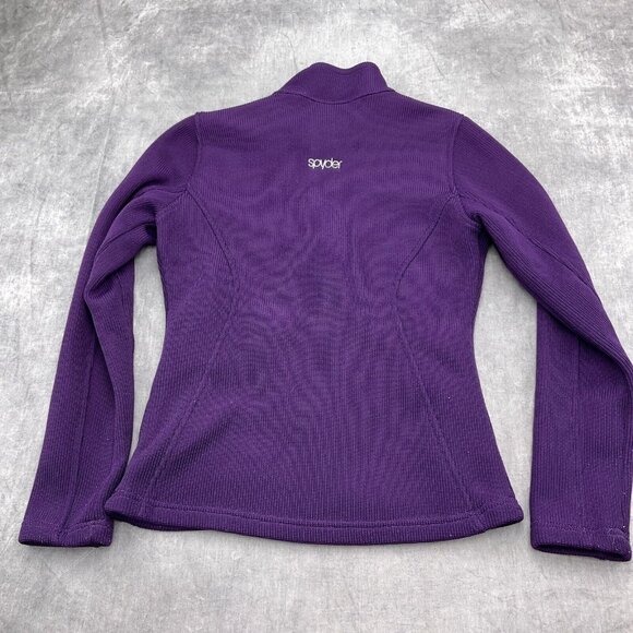 Spyder Jacket‎ Women Medium Purple Full Zip Embroidery Logo Slim Fit - Picture 9 of 10
